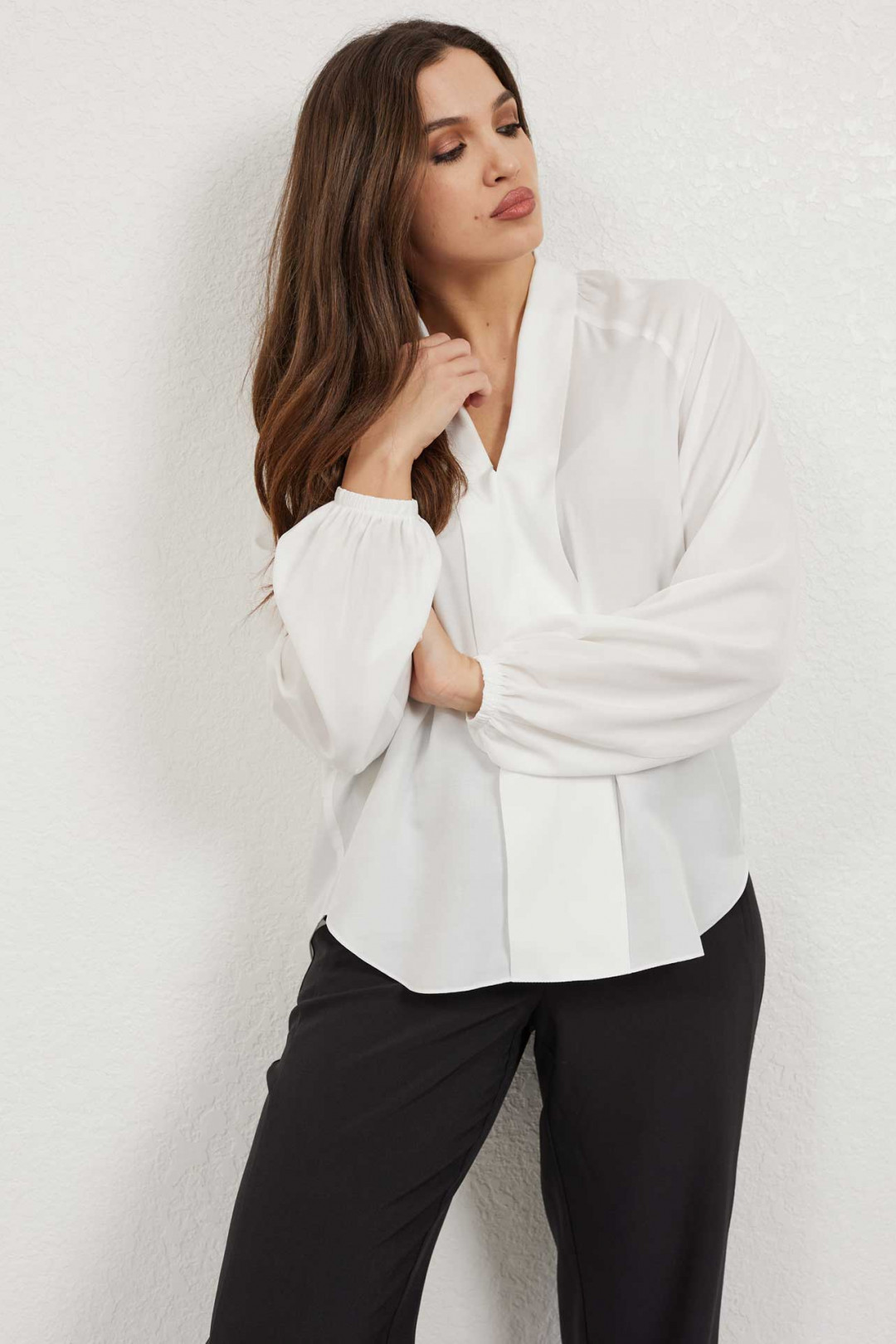 Блузка MisLana С925 белый - фото 6